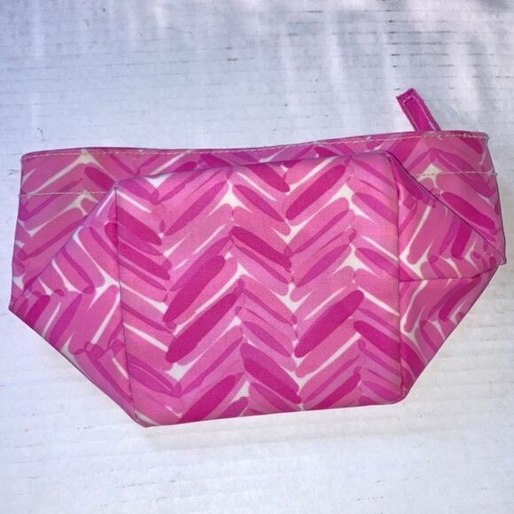 SCOUT Cosmetic Makeup Zip Bag Pouch Pink White Abstract Watercolor 5 x 4 x 5 in - Picture 10 of 12